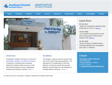 Tablet Screenshot of ananthapuricollegeofnursing.com